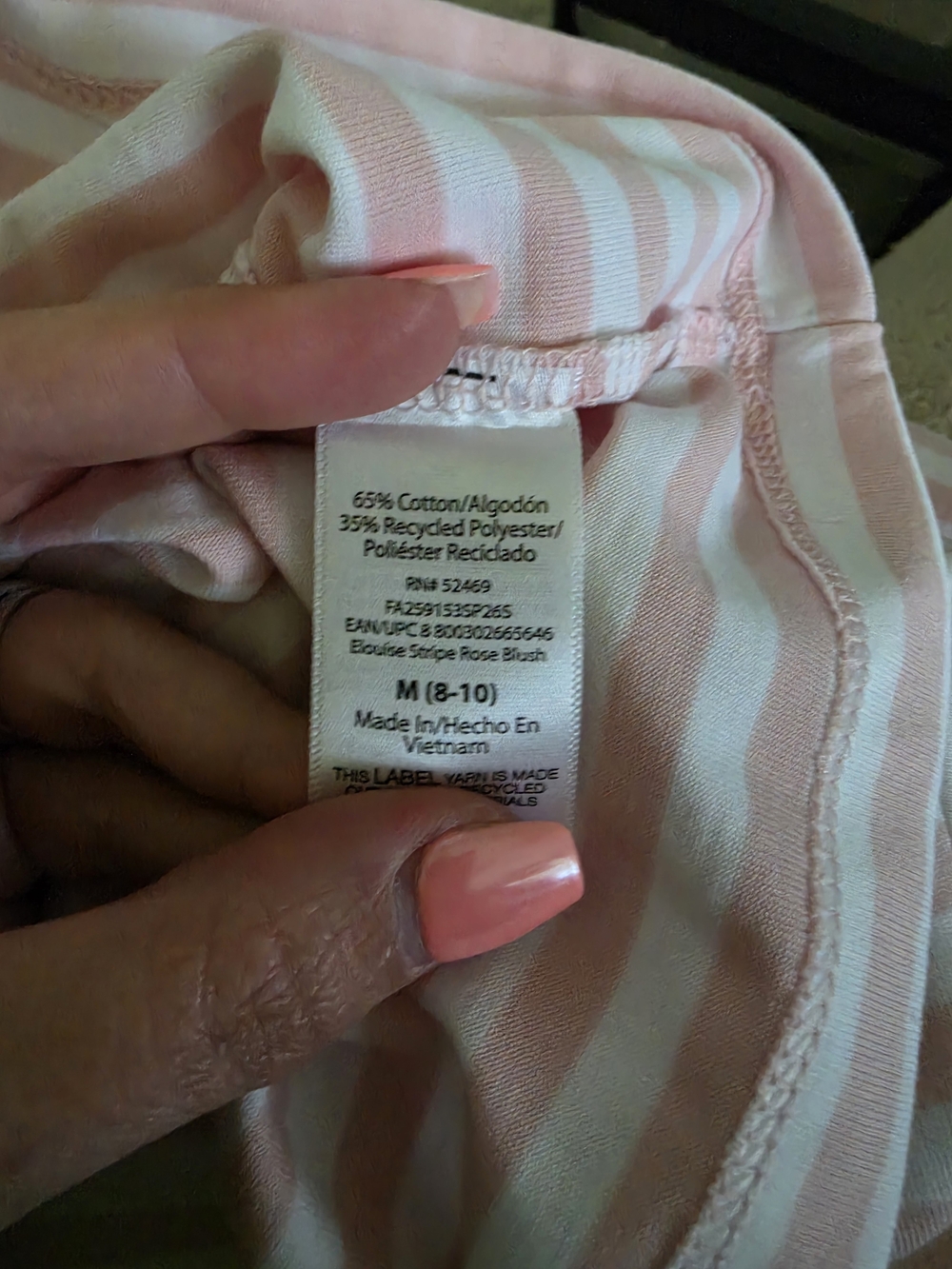Free Assembly Pink & White Striped Short Sleeve Tee - Picture 3 of 3